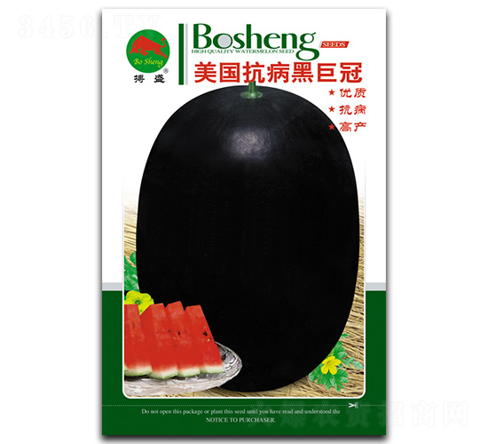 美國抗病黑巨冠-西瓜種子-搏盛種業