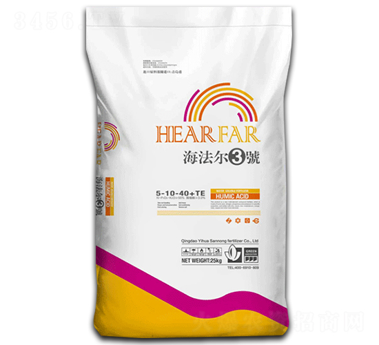 25kg大量元素水溶肥料5-10-40+TE-海法爾3號-一化三農