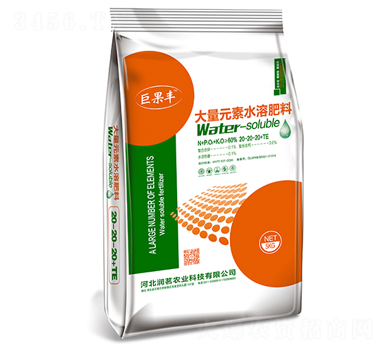 大量元素水溶肥料20-20-20+TE-巨果豐-潤茗農業
