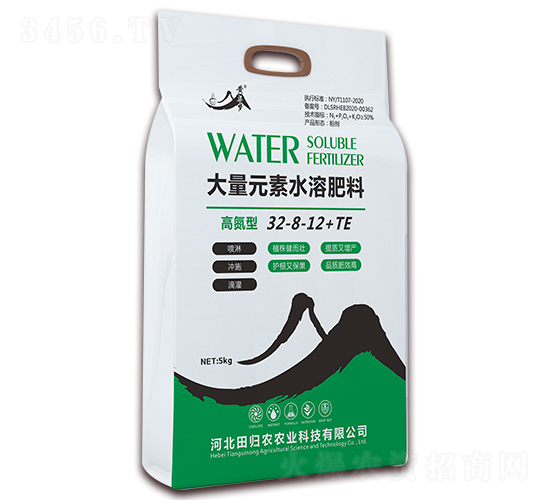 高氮型大量元素水溶肥料32-8-12+TE-黃粱夢-田歸農