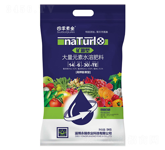 高鉀膨果型大量元素水溶肥料14-6-30+TE-四季素全-永瑞農業