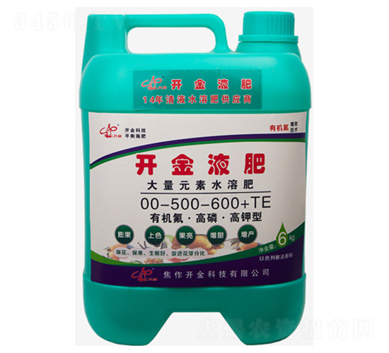 大量元素水溶肥00-500-600+TE-開金農業