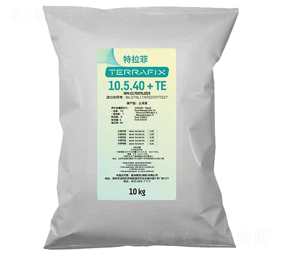 高鉀型大量元素水溶肥10.5.40+TE-特拉菲-雅冉商貿(mào)