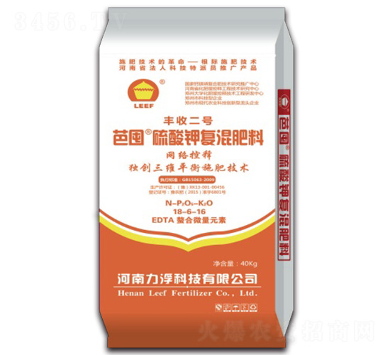 硫酸鉀型網絡狀控釋肥18-6-16-芭囤-力浮科技