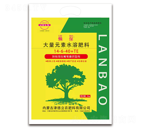 大量元素水溶肥料14-6-40+TE-懶保-津德立農