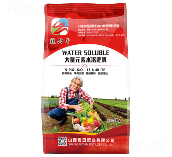 大量元素水溶肥料13-6-40+TE-馥田肥業