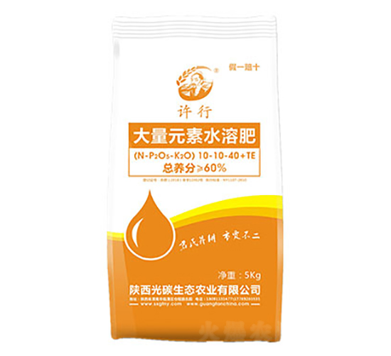 礦源大量元素水溶肥10-10-40+TE-光碳生態