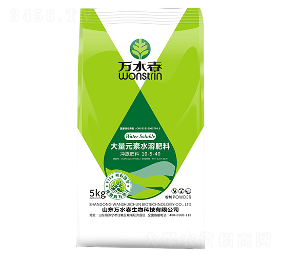 大量元素水溶肥10-5-40-萬水春