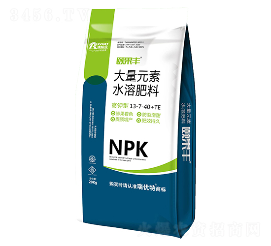 20kg大量元素水溶肥料13-7-40+TE-頤果豐-瑞優特