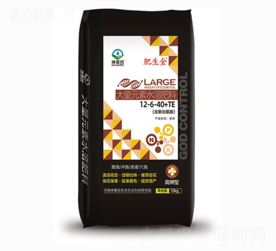 高鉀型大量元素水溶肥料12-6-40+TE-肥生金-神掌控