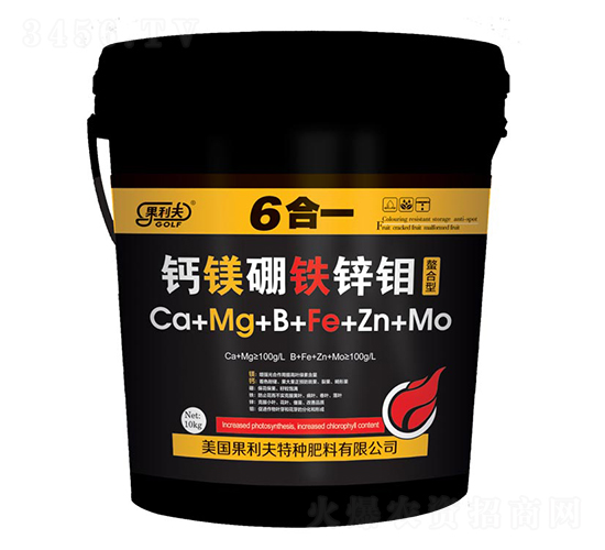 鈣鎂硼鐵鋅鉬六合一螯合肥-果利夫