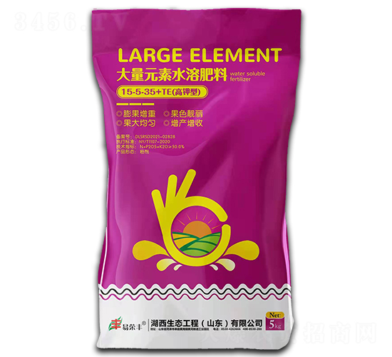 高鉀型大量元素水溶肥料15-5-35+TE-易榮豐-湖西生態(tài)
