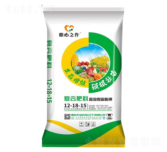 高濃度硫酸鉀復合肥料12-18-15-糧心農業
