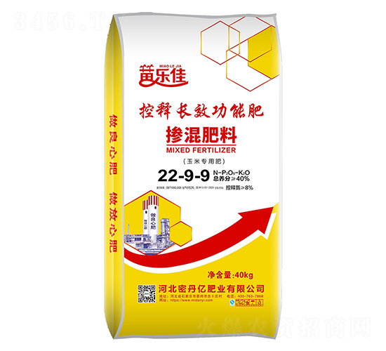 玉米專用控釋長效功能摻混肥料22-9-9-密丹億