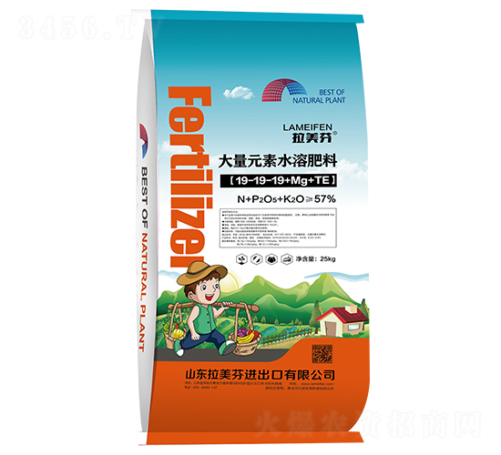 25kg大量元素水溶肥19-19-19+Mg+TE-拉美芬