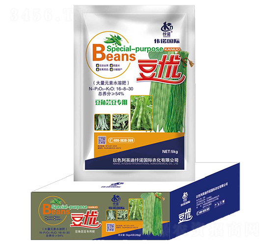 豆角蕓豆專用大量元素水溶肥16-8-30-豆優-康博肥業
