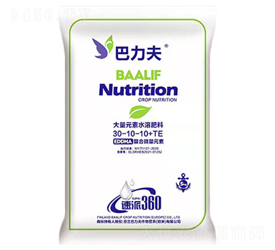 大量元素水溶肥料30-10-10+TE-巴力夫-特拉豐農業