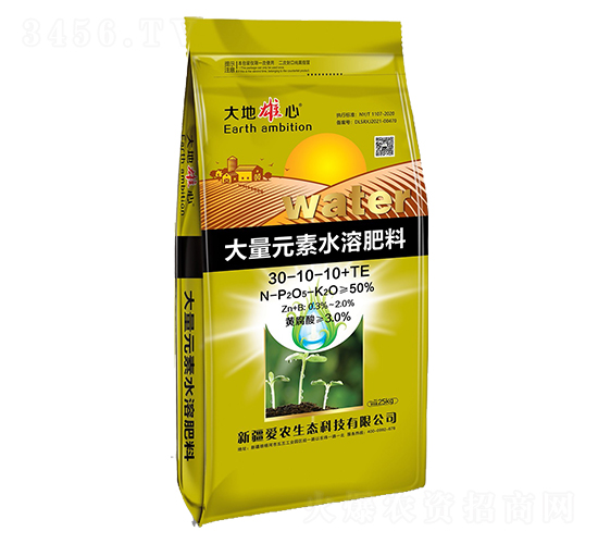 大量元素水溶肥料30-10-10+TE-愛農