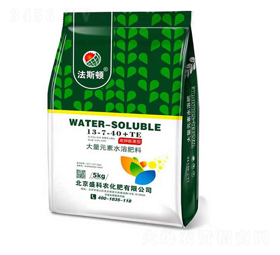 大量元素水溶肥料13-7-40+TE-盛科農