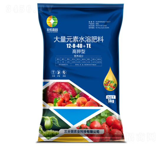 高鉀型大量元素水溶肥料12-8-40+TE-豐悅嘉園-三分田農業
