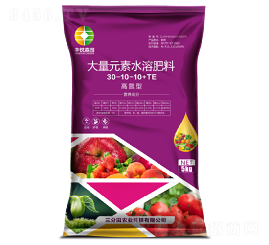 高氮型大量元素水溶肥料30-10-10+TE-豐悅嘉園-三分田農業