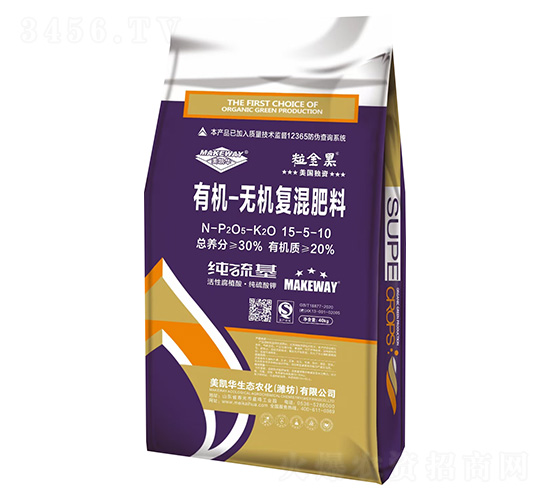 有機-無機復混肥料15-5-10-粒金黑-美凱華