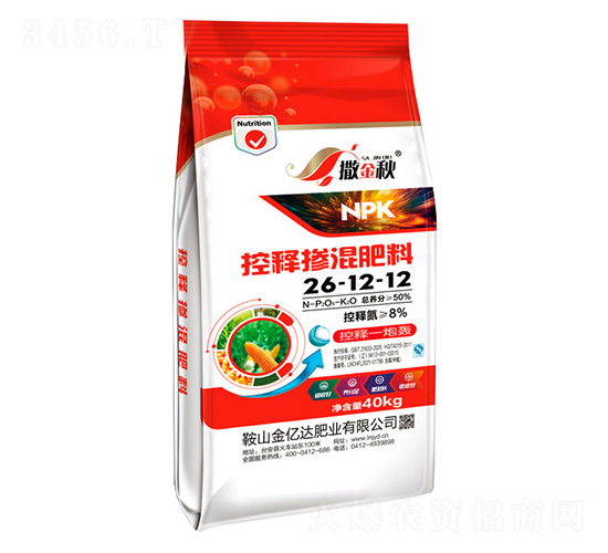 控釋摻混肥26-12-12-撒金秋-金億達肥業