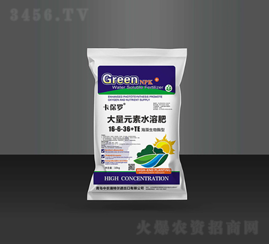 海藻生物酶型大量元素水溶肥16-6-36+TE-卡保羅-中農瑞特爾