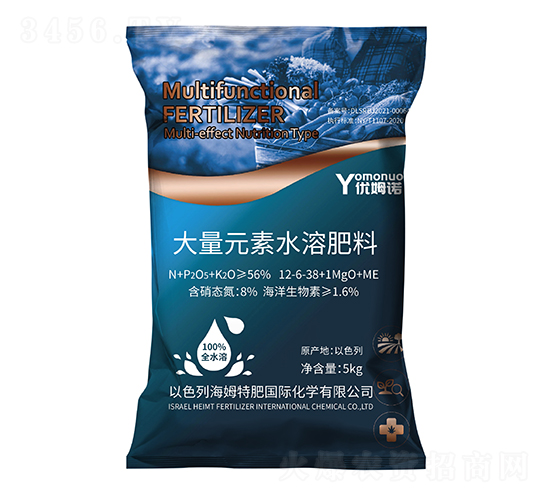 大量元素水溶肥料12-6-38+1MgO+ME-優姆諾-天地綠