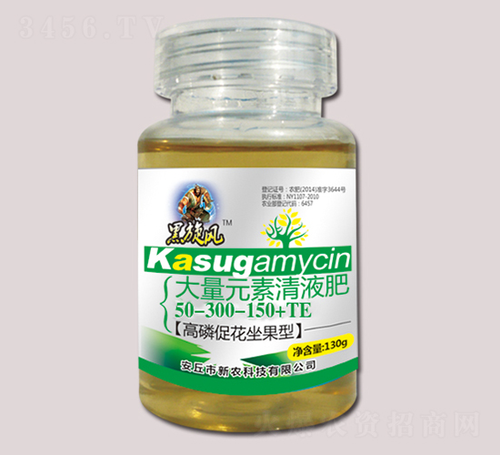 130g大量元素清液肥50-300-150+TE-黑旋風-新農