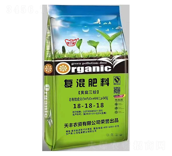 黃腐三銨復混肥料18-18-18-地之藏-地豐肥業