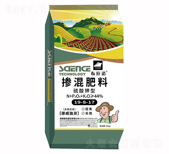 功能型硝硫基配方摻混肥料19-8-17-布拉諾-雅米農業