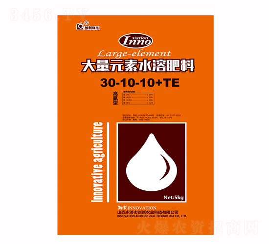 5kg高氮型大量元素水溶肥料30-10-10+TE-創新科技