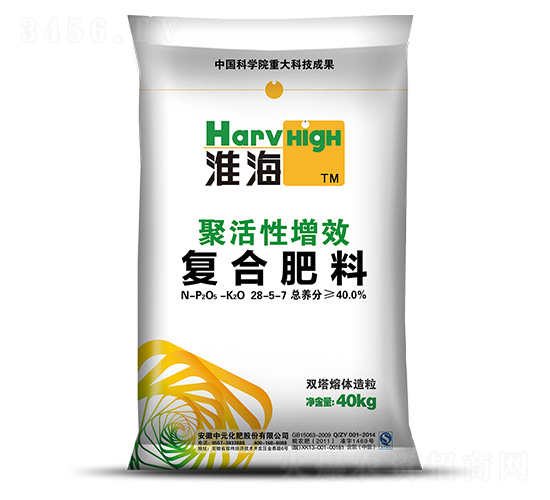聚活性增效復合肥料28-5-7-淮海-中元