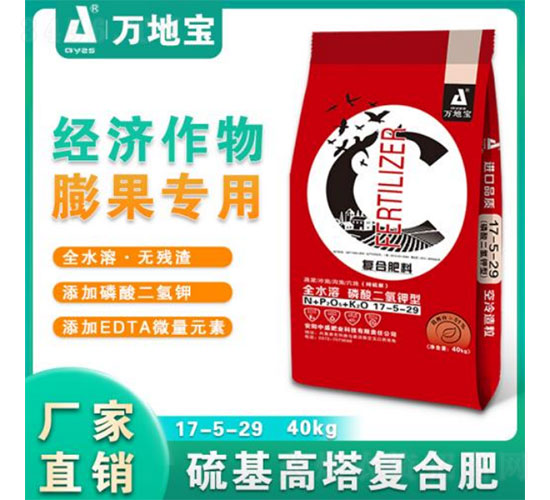 經濟作物膨果專用復合肥料17-5-29-萬地寶-安陽中盛