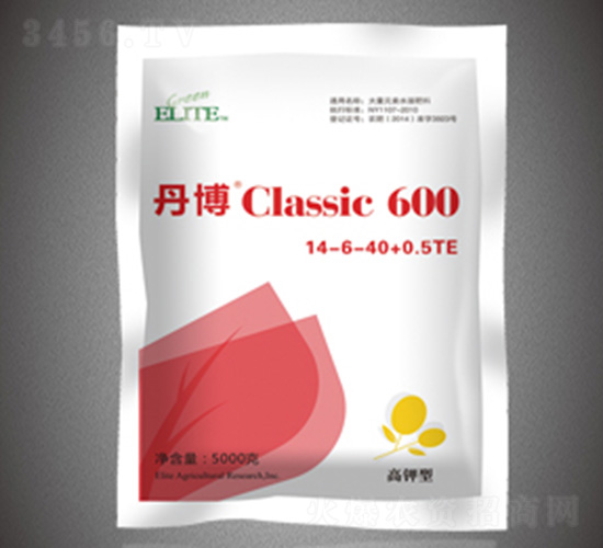 高鉀營養型大量元素水溶肥料14-6-40+0.5TE-丹博-綠金高新