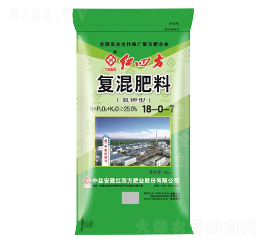 氯基氮鉀型復混肥料18-0-7-紅四方