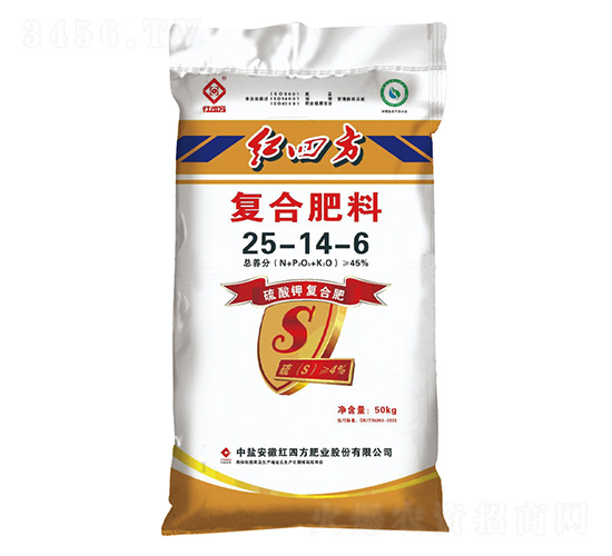 50kg硫酸鉀復合肥料25-14-6-紅四方