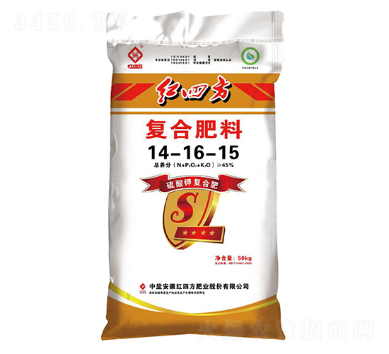 50kg純硫酸鉀復合肥料14-16-15-紅四方