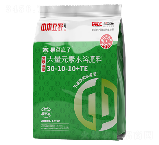 復酶大量元素水溶肥料30-10-10+TE-果菜瘋子-中本立農