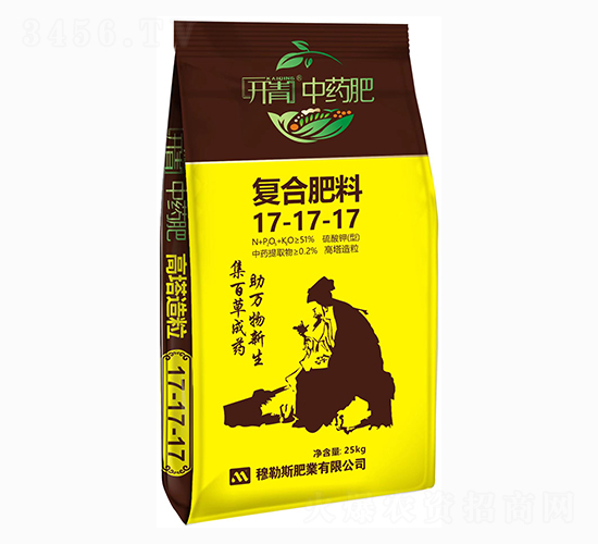 硫酸鉀型高塔造粒復合肥料17-17-17-開青中藥肥-穆勒斯肥業