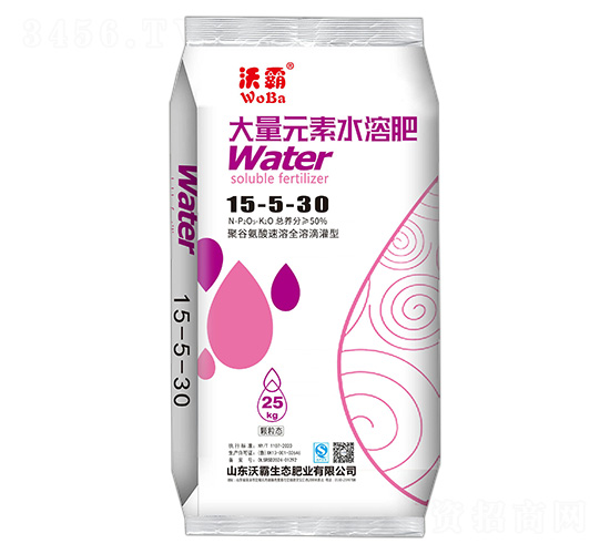 聚谷氨酸速溶全溶滴灌型大量元素水溶肥料15-5-30-沃霸生態