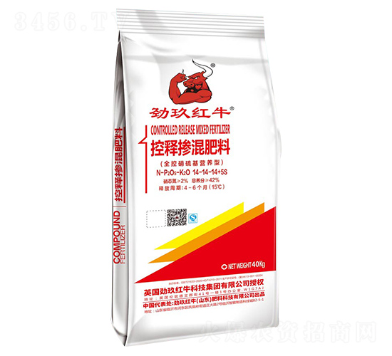 控釋摻混肥料14-14-14+5S-勁玖紅牛