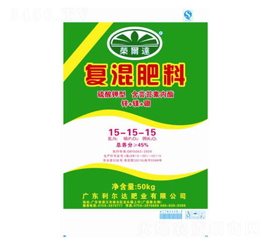 硫酸鉀型復混肥料15-15-15-榮爾達-利爾達肥業