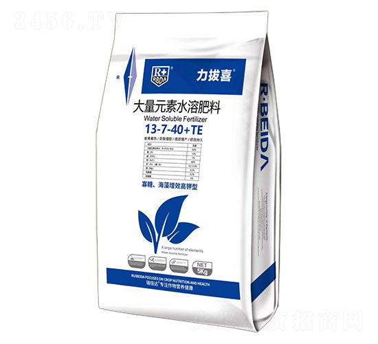 寡糖海藻增效高鉀型大量元素水溶肥料13-7-40+TE-力拔喜-瑞倍達