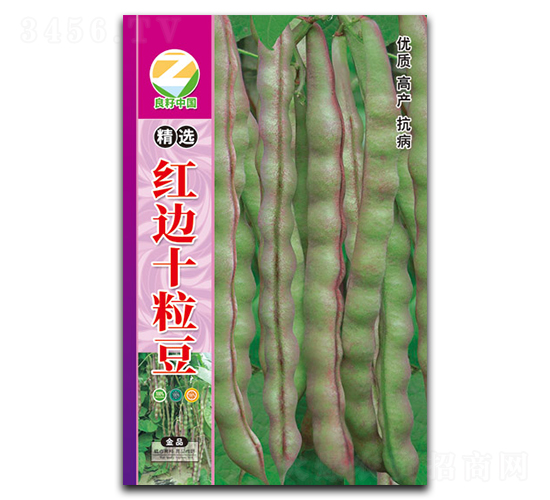 精選紅邊十粒豆-豇豆種子-良籽農業
