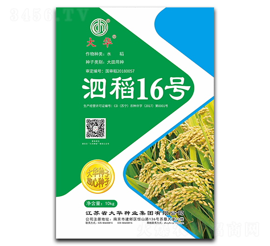 泗稻16號-水稻種子-大華種業