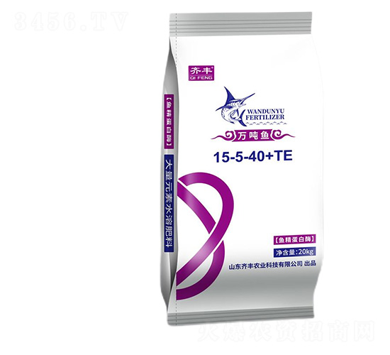 魚精蛋白酶大量元素水溶肥15-5-40+TE+MgO-萬噸魚-齊豐農業