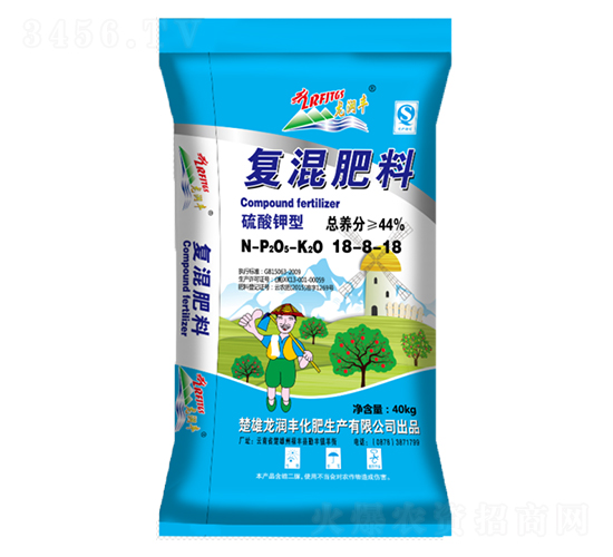 40kg硫酸鉀型復混肥料18-8-18-龍潤豐