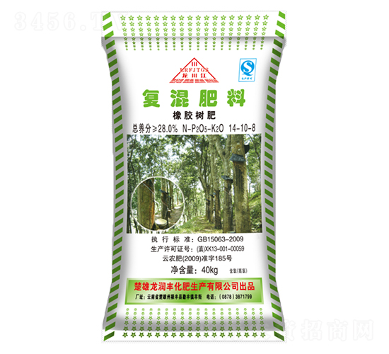 橡膠樹專用復混肥料14-10-8-龍潤豐